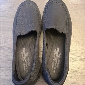 Skechers Black Slip-On Knit Sneakers